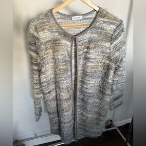 Calvin Klein Women's Textured Gray Cardigan